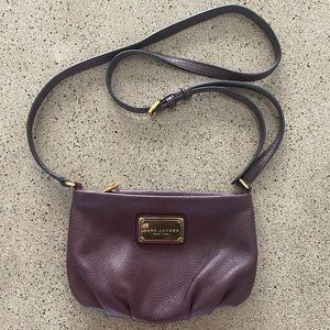 Marc Jacobs Classic Q Collection "Percy" Crossbody Pebble Leather Bag, Dark Wine